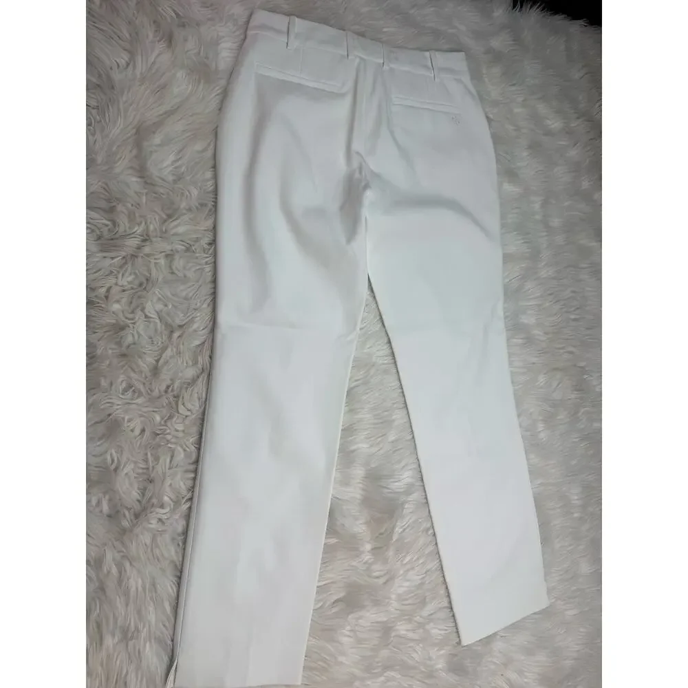 Tory Burch Sport Tech Twill Golf Pant Snow White Size 4 NWT Athleisure Preppy